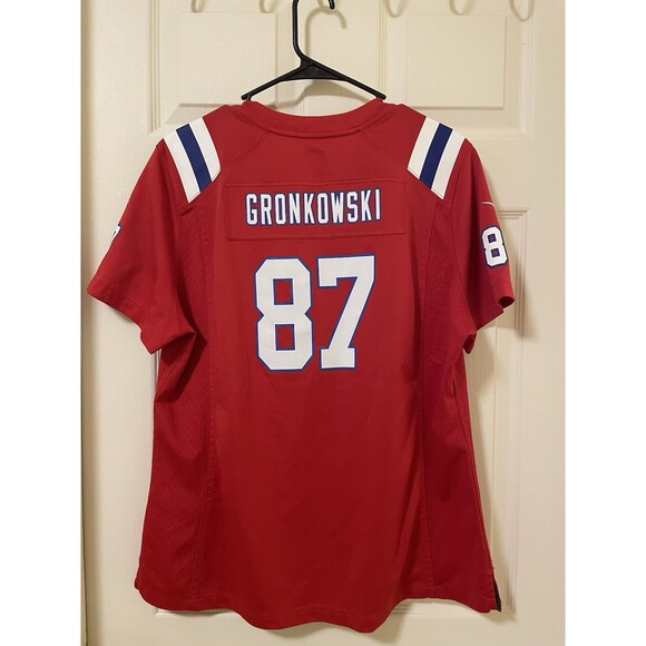 Nike NFL New England Patriots #87  Gronkowski Superbowl Jersey Women’s Sz XL - Picture 2 of 4